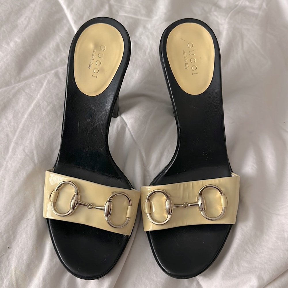 Gucci Black and Cream Heels